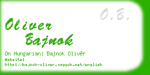 oliver bajnok business card