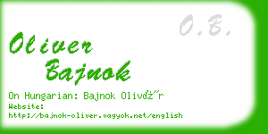 oliver bajnok business card